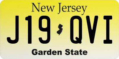 NJ license plate J19QVI
