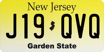 NJ license plate J19QVQ