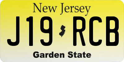 NJ license plate J19RCB
