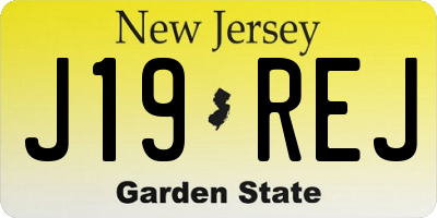 NJ license plate J19REJ