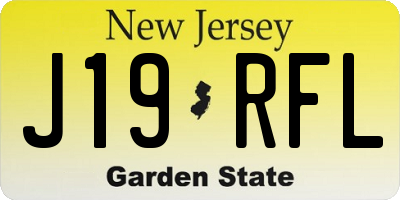 NJ license plate J19RFL