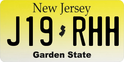 NJ license plate J19RHH