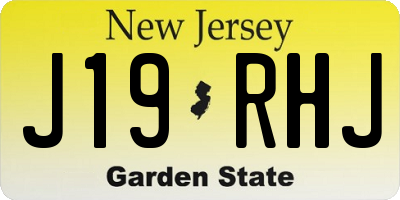 NJ license plate J19RHJ