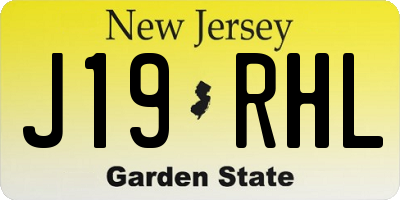 NJ license plate J19RHL