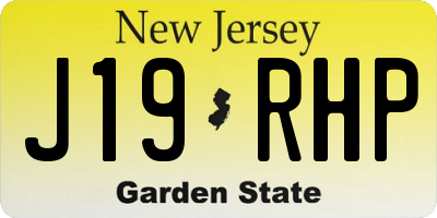 NJ license plate J19RHP