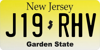NJ license plate J19RHV