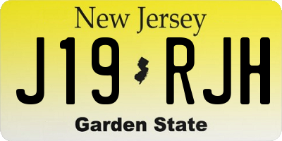 NJ license plate J19RJH