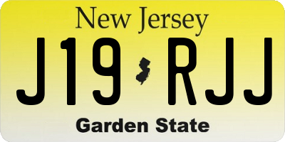 NJ license plate J19RJJ