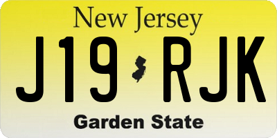 NJ license plate J19RJK