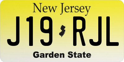 NJ license plate J19RJL