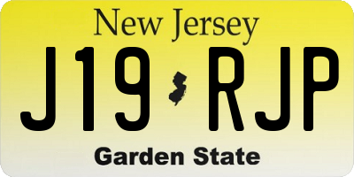 NJ license plate J19RJP