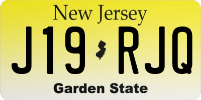 NJ license plate J19RJQ