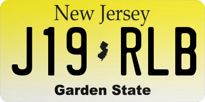 NJ license plate J19RLB