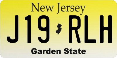NJ license plate J19RLH