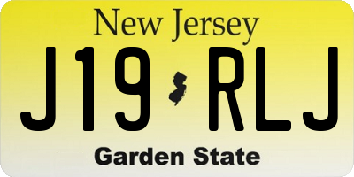 NJ license plate J19RLJ
