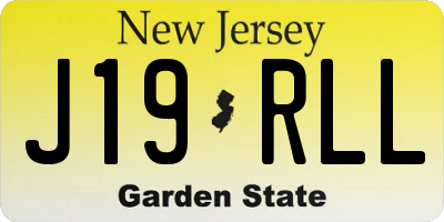 NJ license plate J19RLL