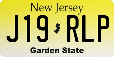 NJ license plate J19RLP