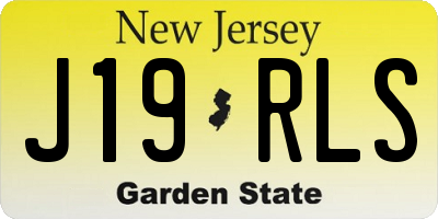 NJ license plate J19RLS
