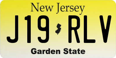 NJ license plate J19RLV