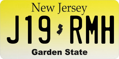 NJ license plate J19RMH