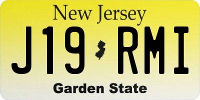 NJ license plate J19RMI