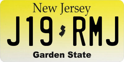 NJ license plate J19RMJ