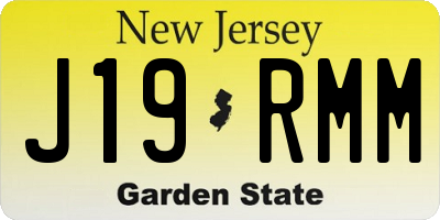 NJ license plate J19RMM