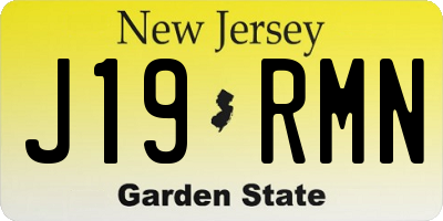NJ license plate J19RMN