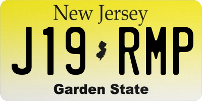 NJ license plate J19RMP