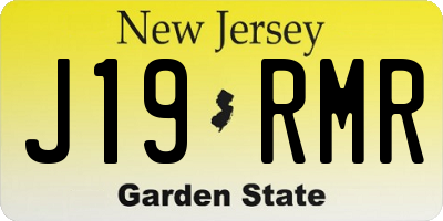 NJ license plate J19RMR