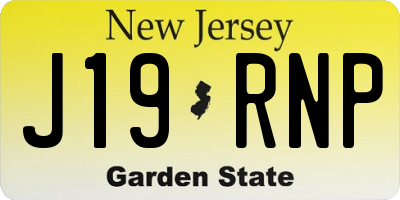 NJ license plate J19RNP