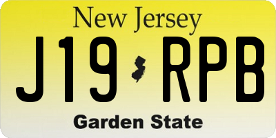 NJ license plate J19RPB