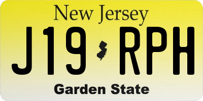 NJ license plate J19RPH