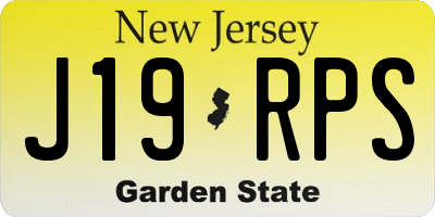 NJ license plate J19RPS