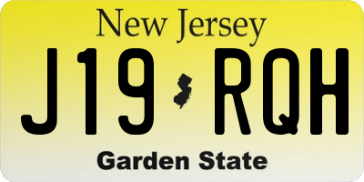 NJ license plate J19RQH