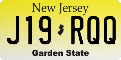 NJ license plate J19RQQ