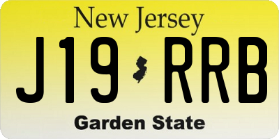 NJ license plate J19RRB