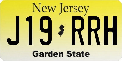 NJ license plate J19RRH