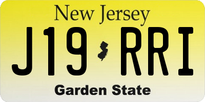 NJ license plate J19RRI