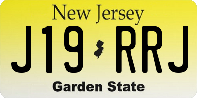 NJ license plate J19RRJ