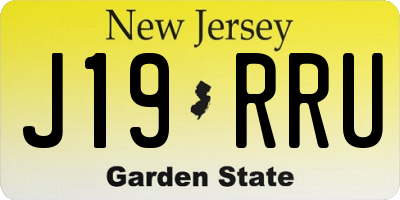 NJ license plate J19RRU