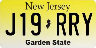NJ license plate J19RRY
