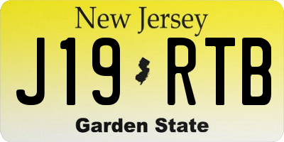NJ license plate J19RTB