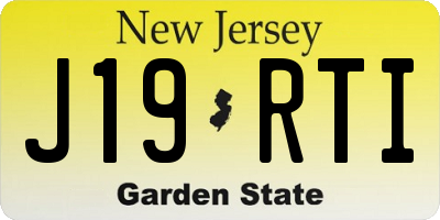 NJ license plate J19RTI