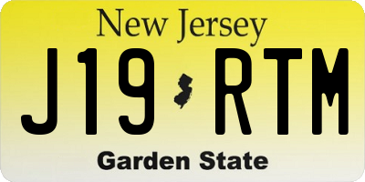 NJ license plate J19RTM