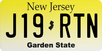 NJ license plate J19RTN
