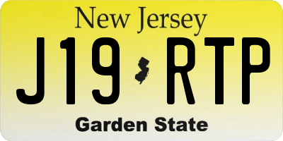 NJ license plate J19RTP