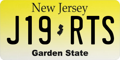 NJ license plate J19RTS