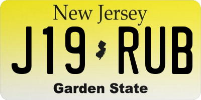 NJ license plate J19RUB