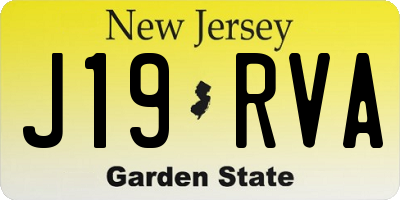 NJ license plate J19RVA